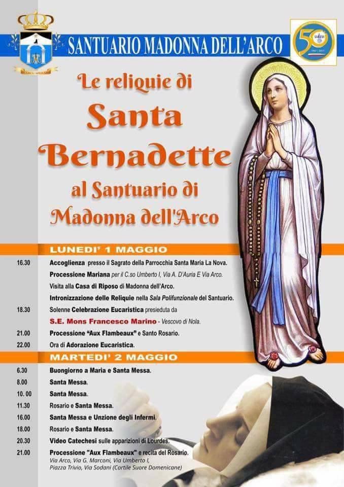 Programma reliquie presso Madonna dell’arco