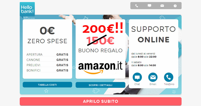 Buono Amazon da 200€, codice promozionale